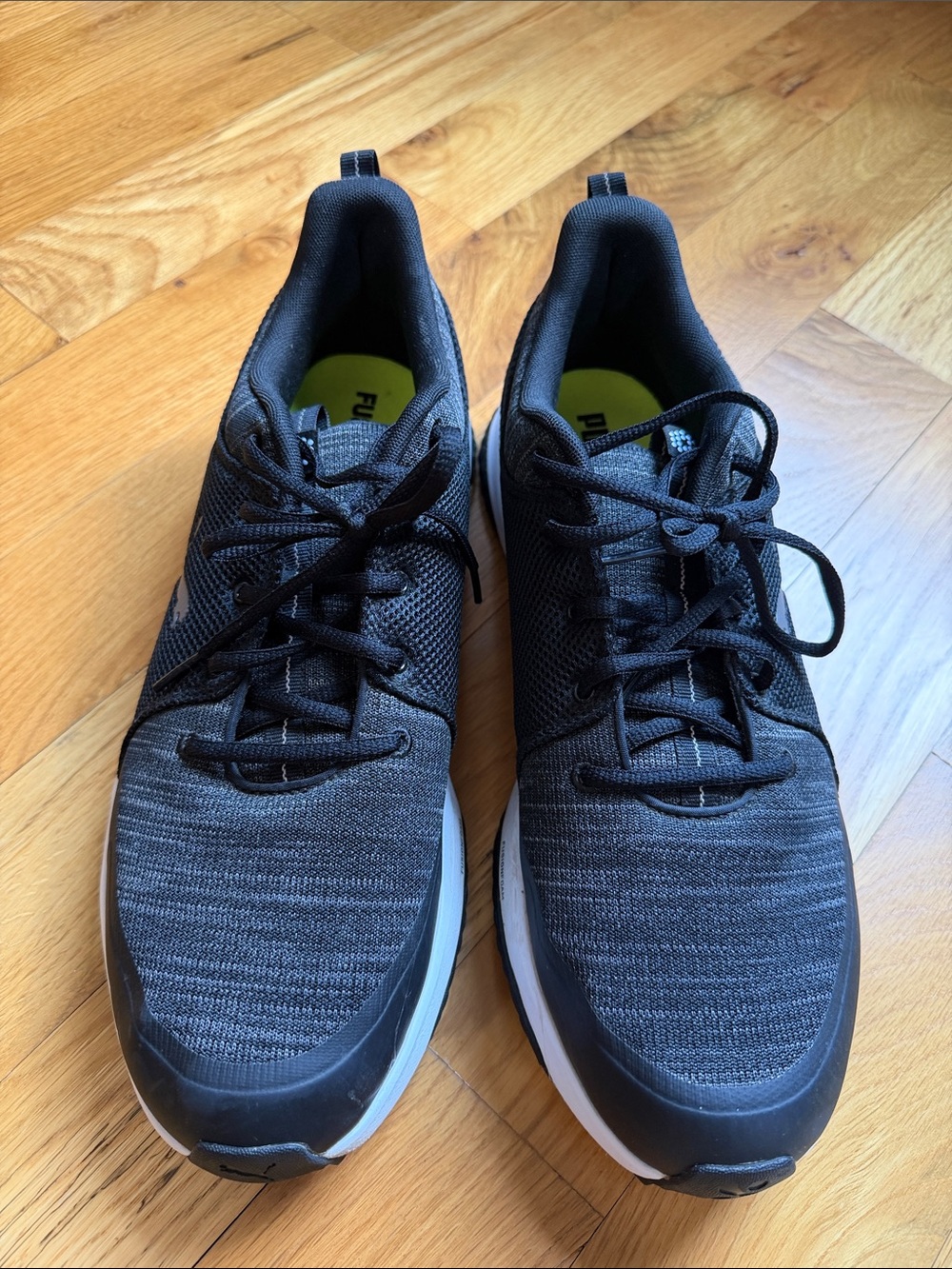 Men's Black Athletic Lace-Up Running Shoes | US M 13